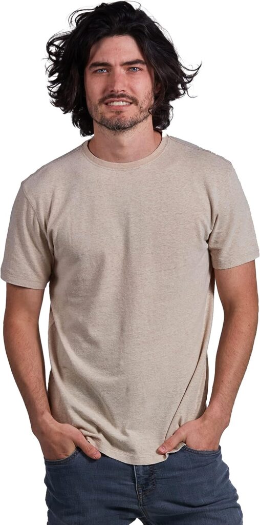 ONNO Mens Hemp T-Shirt L Sand : Clothing, Shoes Jewelry